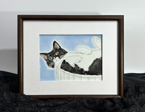 Aevumpet Custom Ceramic Pet Portrait – Personalized Handcrafted Pet Photo Painting Memorial Gift