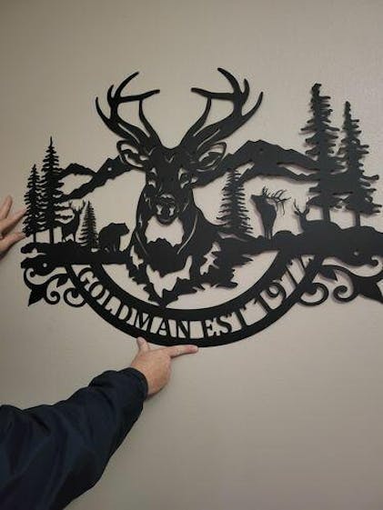 Deer Mountain Bear Afcultures Metal Wall Art Hunting Mountain Theme, Perfet  Fit for Any Room - Afcultures- Signage Making Company