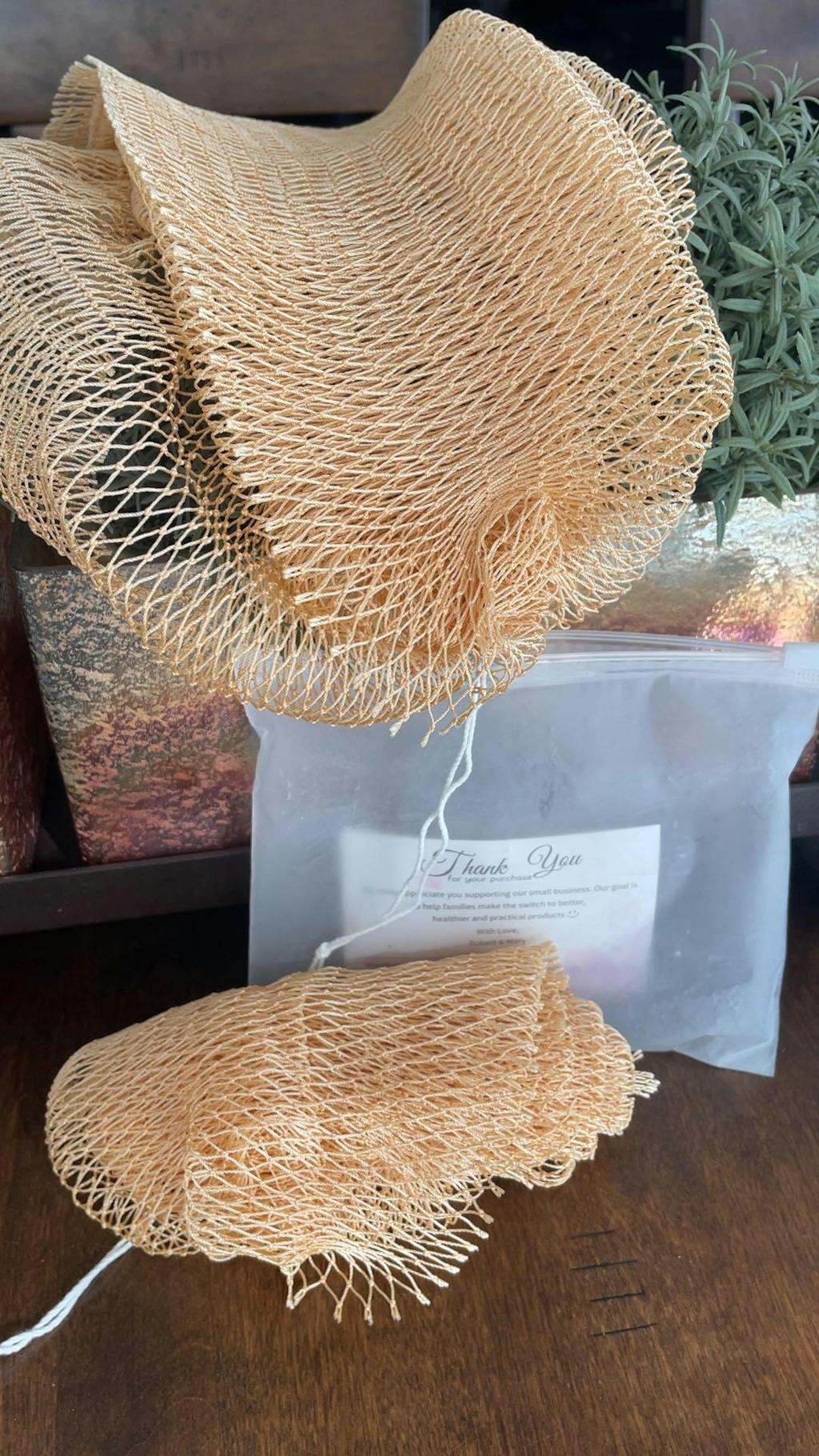 2 PCS Authentic African Exfoliating Net Bath Sponge