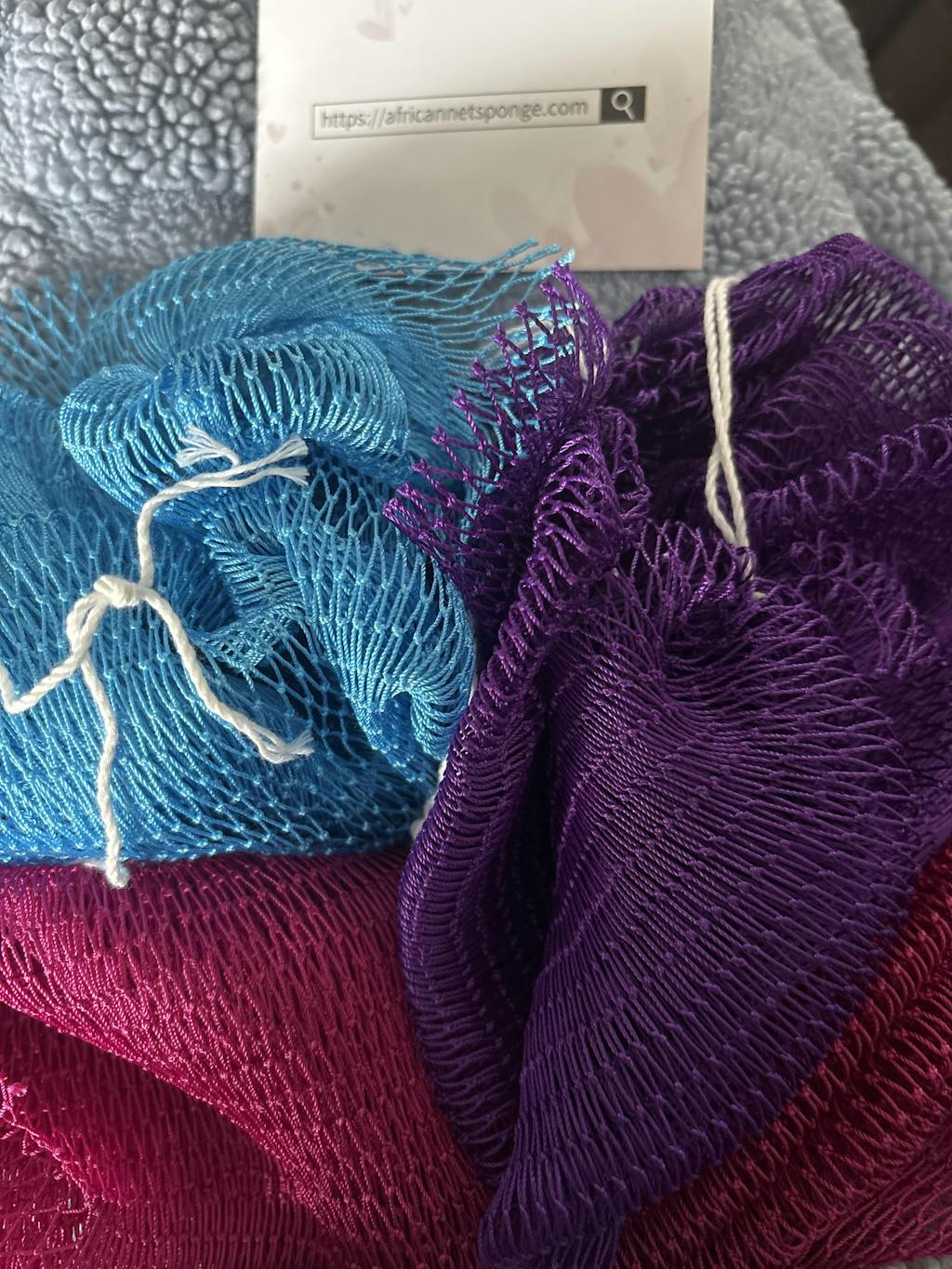 2 PCS Authentic African Exfoliating Net Bath Sponge