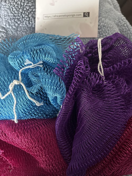 2 PCS Authentic African Exfoliating Net Bath Sponge