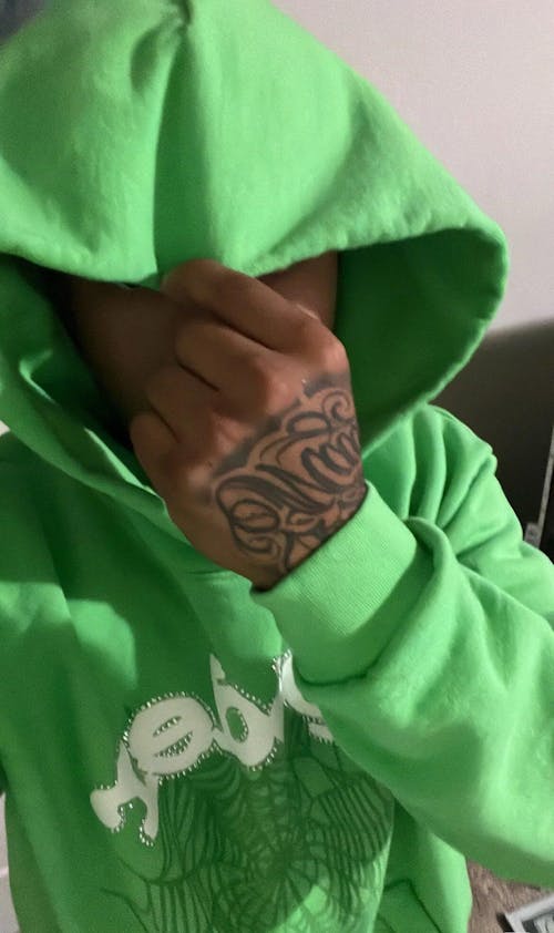 Sp5der Star OG Web V2 Hoodie Slime Green