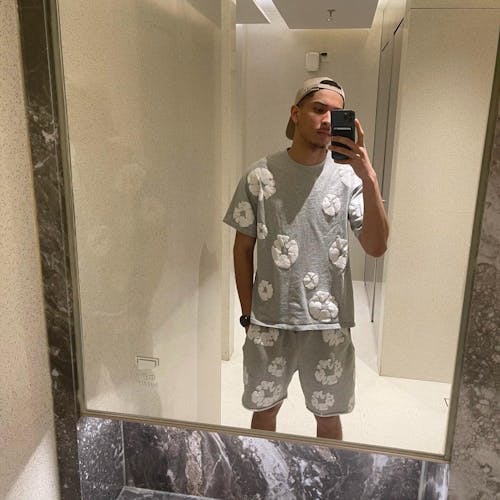 Denim Tears The Cotton Wreath Shorts Grey