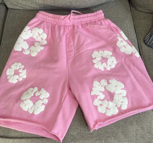 Denim Tears The Cotton Wreath Sweat Shorts Powder Pink