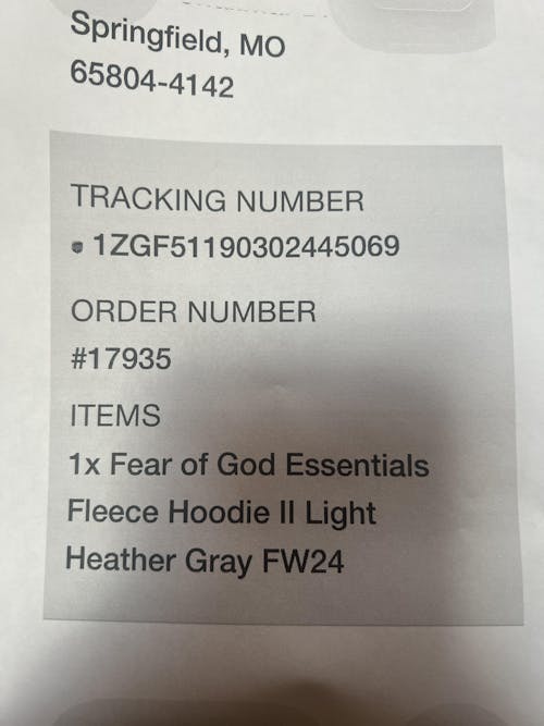 Fear of God Essentials Fleece Hoodie II Light Heather Gray FW24