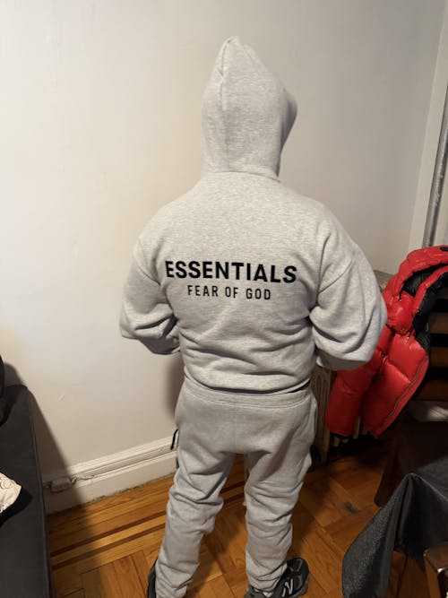 Fear of God Essentials Fleece Hoodie II Light Heather Gray FW24