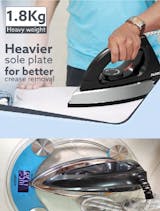 Buy Rico AI13 1000 Watts Dry Iron (Heavy Weight 2kg, White/Silver