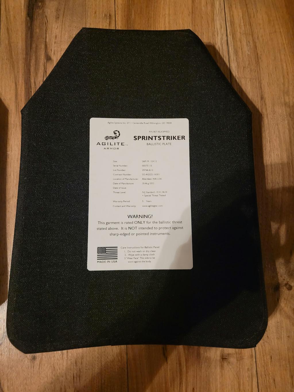 Ceramic Armor Plate Level 3+ SprintStriker™