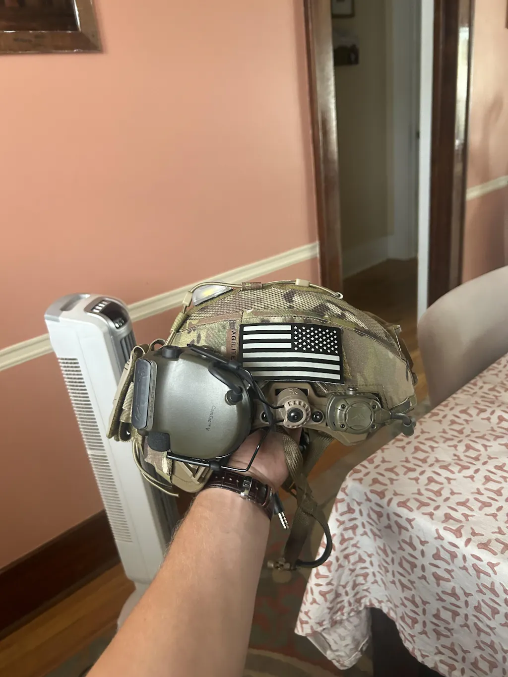Helmet Cover Team Wendy Exfil Ballistic Bump Mesh Multicam Wolf Grey Tactical