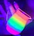 Blacklight Rainbow in a Jar Wax Play Candle - Low Temp - Unscented - UV Reactive Pitcher Candle