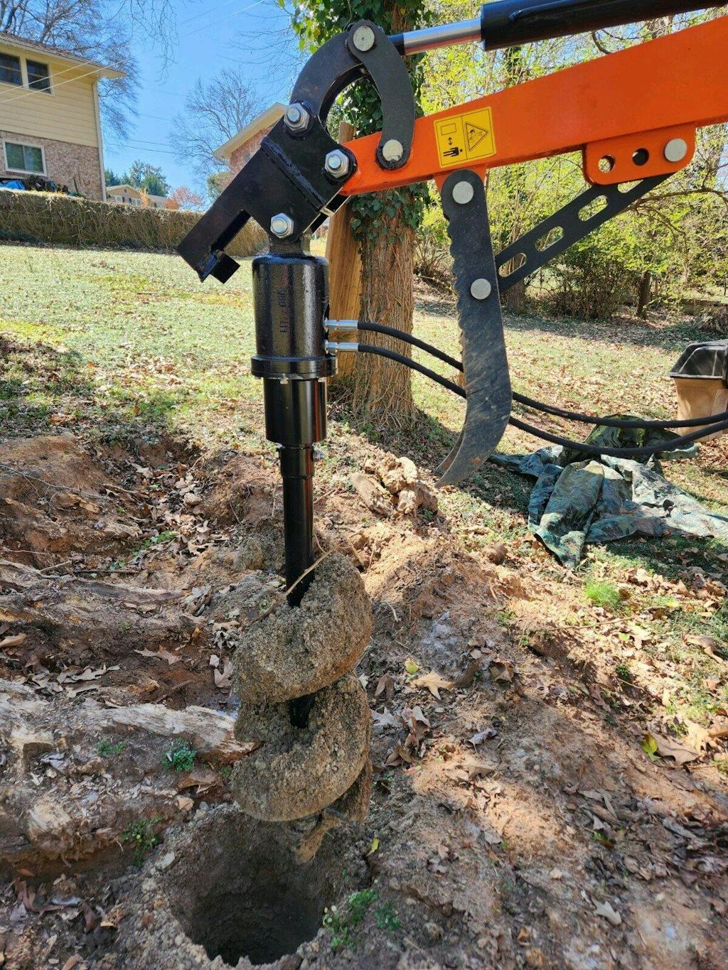 8" Hydraulic Auger Drill Attachment for Mini Excavator 45" Depth