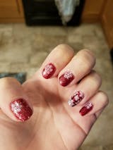 Best Dark Deep Glitter Christmas Red Gel Polish for Nail Designs