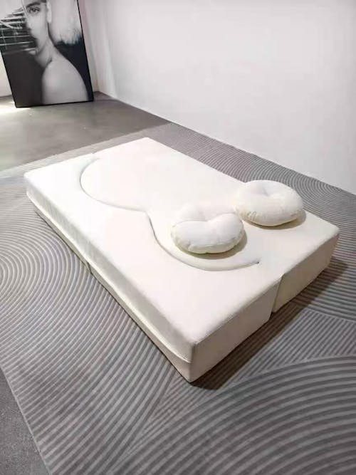 Folding Sofa Bed Plush Futon Convertible Floor Sofa Bed Green