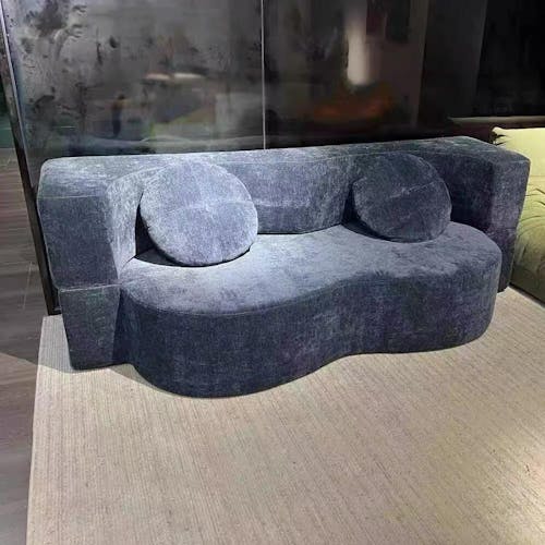 Folding Sofa Bed Plush Futon Convertible Floor Sofa Bed Green