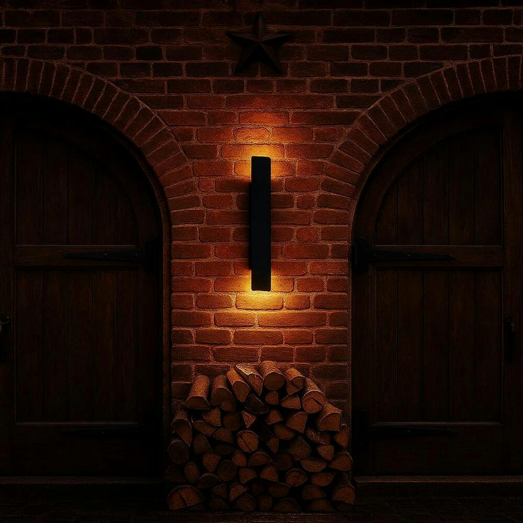 Black Linear Exterior Wall Sconces Modern Porch Patio Light Fixture Waterproof Outdoor Wall Lights