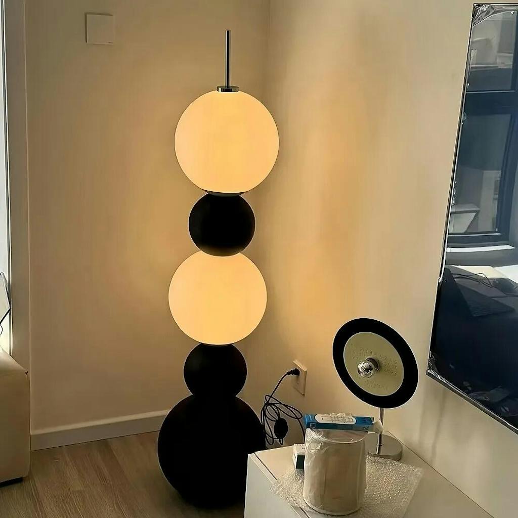 Modern LED Floor Lamp with Foot Switch 3-Color Ambient Lighting Energy-Saving Funky Fruit Design