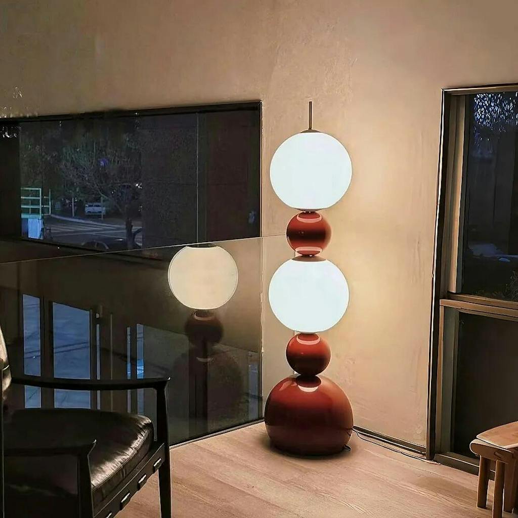 Modern LED Floor Lamp with Foot Switch 3-Color Ambient Lighting Energy-Saving Funky Fruit Design
