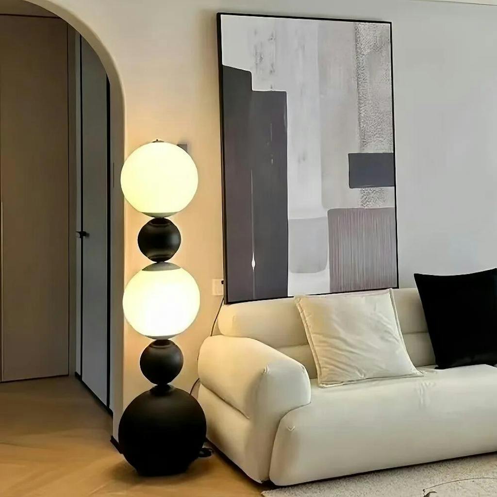 Modern LED Floor Lamp with Foot Switch 3-Color Ambient Lighting Energy-Saving Funky Fruit Design