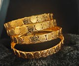 Gold Finish Medium Lakshmi Coin Bangle