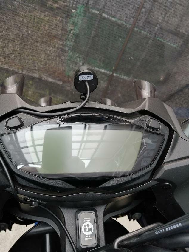 AKEEYO：バイク専用設計 ドライブレコーダー 前後カメラ WiFi機能 全体