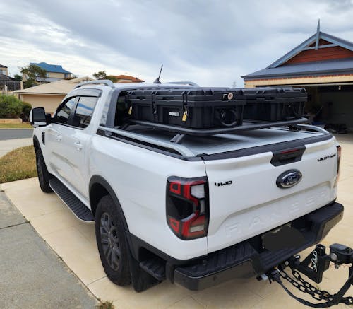 Ford Ranger Wildtrak 2022+ Tub Rack Support Brackets - Stainless Steel