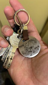 Llavero con dibujo personalizado