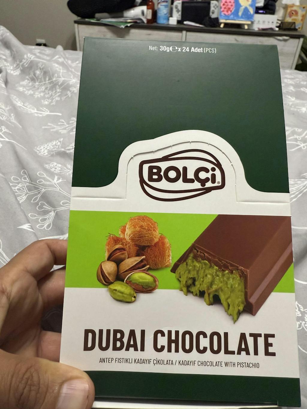 Antep Pistachio & Kadayif Dubai Chocolate Bar - 30g