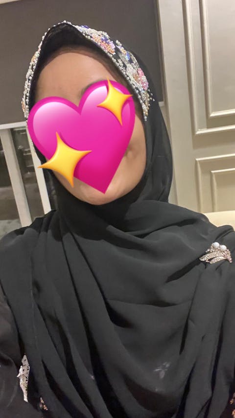 GUL E AFSHA | FESTIVE PARTY WEAR LUXURY HANDWORK BLACK HIJAB