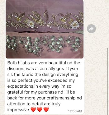 SEHR E GUL | FESTIVE PARTY WEAR LUXURY HANDWORK LILAC HIJAB