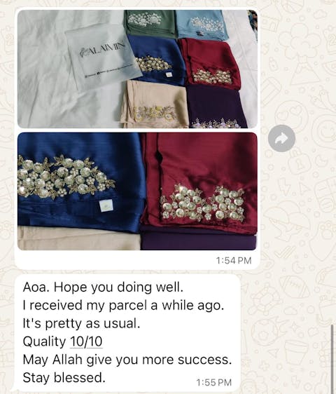 NOOR E ZAR| FESTIVE PARTY WEAR LUXURY HANDWORK PURPLE HIJAB