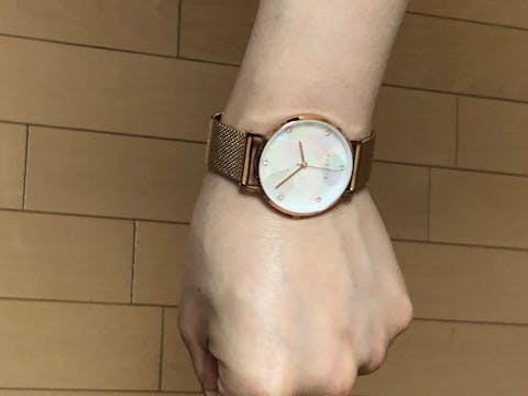 Lily ホワイト/ローズゴールドメッシュ