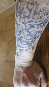 Demon Mask Waterproof Temporary Tattoo Sticker – Realistic Semi-Permanent Body Art (Lasts 1–2 Weeks)