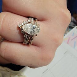 3 CT Oval Cut Pave Style CVD F/VS2 Diamond Engagement Ring