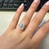 3 CT Oval Cut Pave Style CVD F/VS2 Diamond Engagement Ring