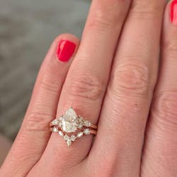 3 CT Oval Cut Pave Style CVD F/VS2 Diamond Engagement Ring