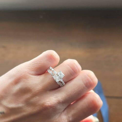 Radiant CT Brilliant CVD Diamond Engagement Ring