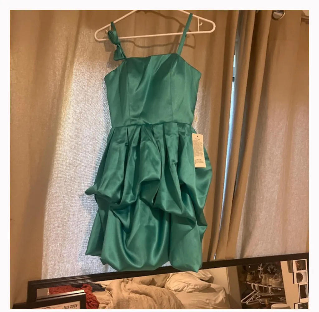 Straight Across Appliques Bowknot A-Line Short Homecoming Dress main image 0