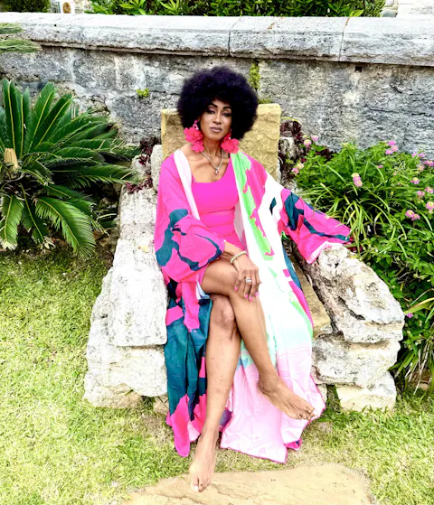 RESTOCKED Osaka Satin Open Front Long Kimono - Pink Green and Black Blend Ships 6/23
