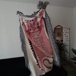 Wall Hanging Woven Green Throw