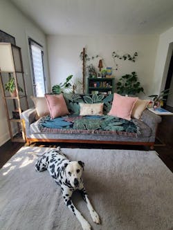 Botanical Woven Blanket – Cotton Throw for Couch, Bed, or Picnic Blanket