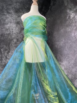 Two Tone Lightweight Sheer Organza Fabric by the Yard for Dress & Party Decorations