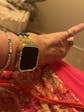 Apatite Gold Beads Stretchy Apple Watch Band