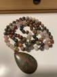 'Jasper Pendant' Onyx and Jasper Beaded Necklace