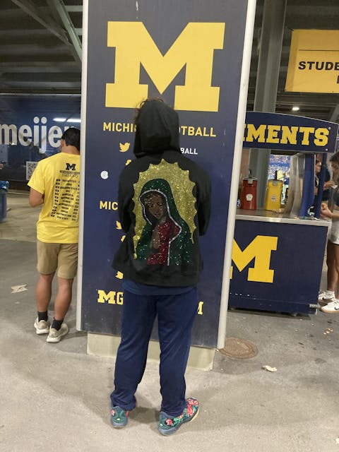 "Virgencita" Rhinestone Hoodie