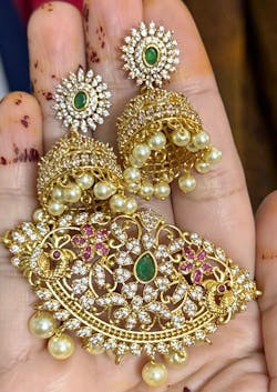 "GUL" Choker Necklace with Jhumki