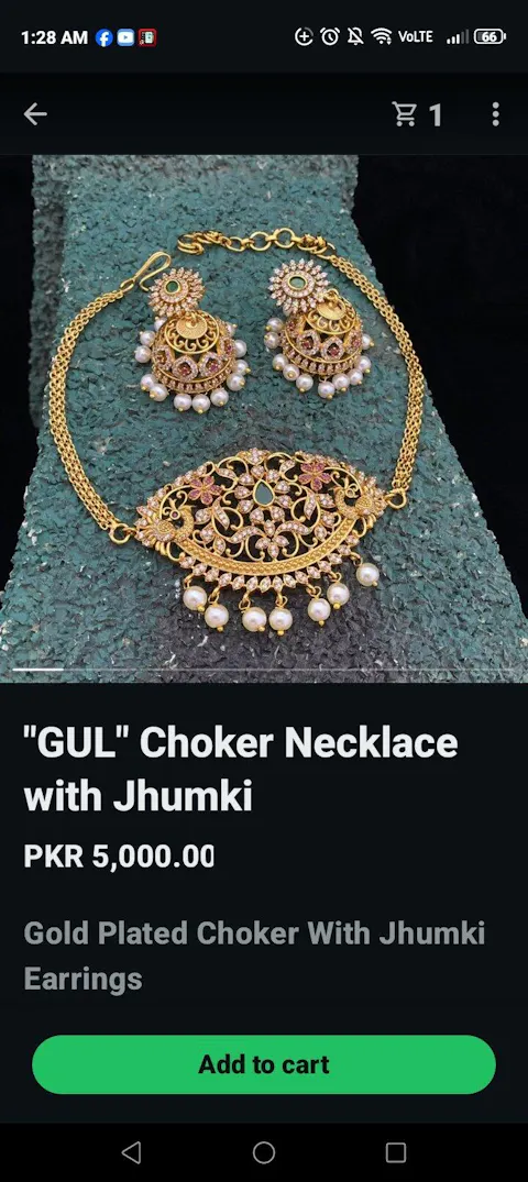 "GUL" Choker Necklace with Jhumki