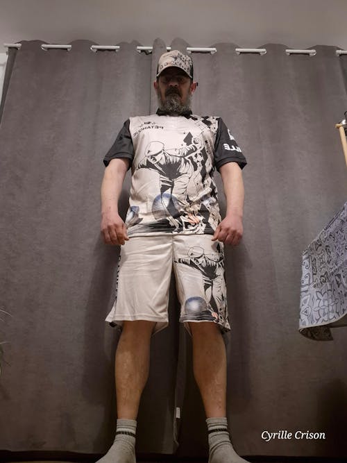 Short de Sport Pétanque Homme - Confortable, Léger et Style Unique | Joueur et Boules - A080524N23