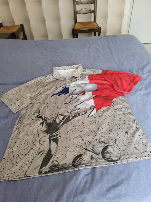 POLO PÉTANQUE FRANCE PERSONNALISÉ – DESIGN TRICOLORE AVEC PANTALON EN OPTION - A08112401