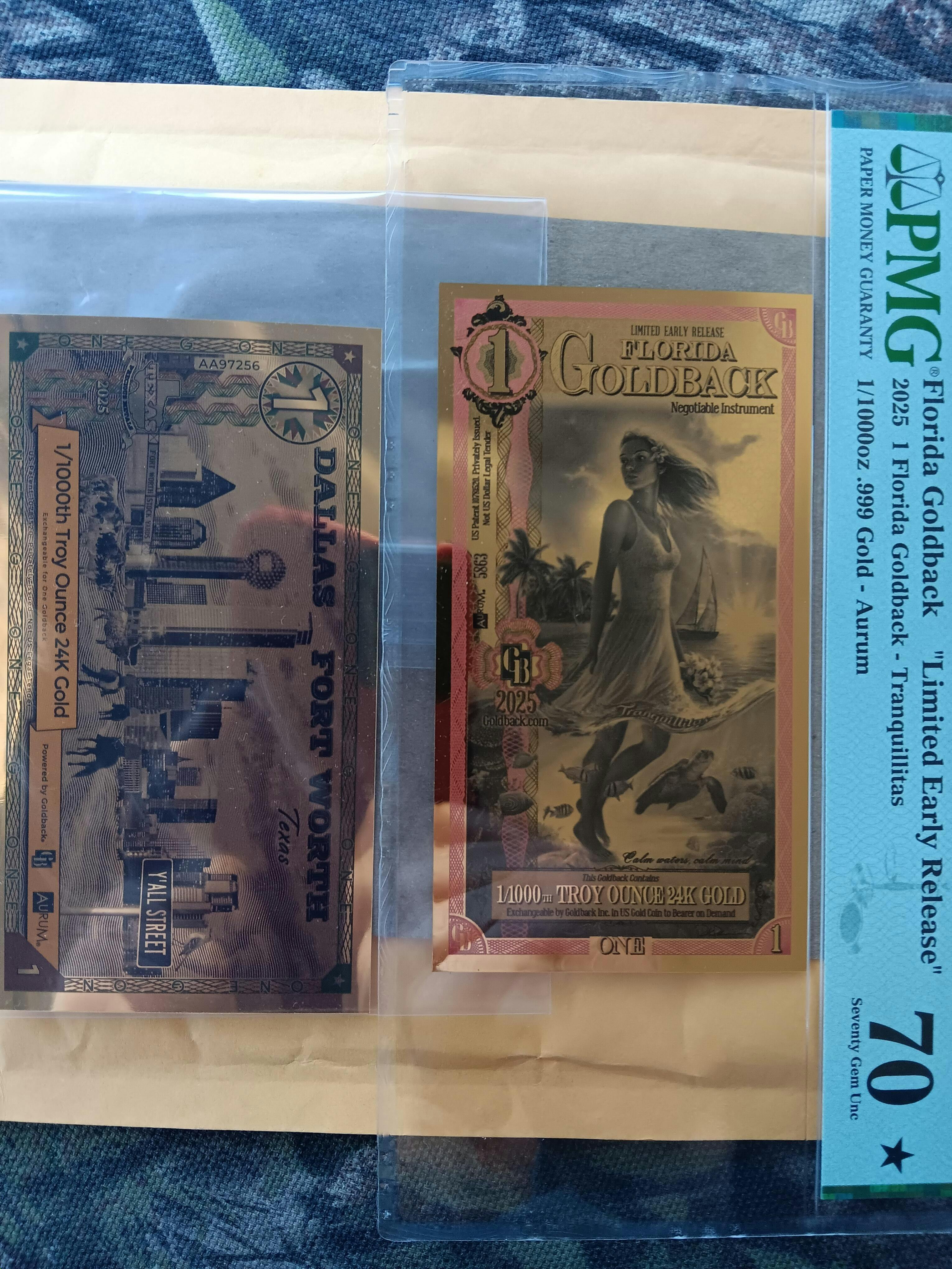 Limited Early Release Oklahoma 3 Goldback PMG MS 70 – Alpine Gold