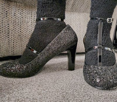 Pleaser Pink Label Queen 01 Womens 4" Heel, Court Shoes, T-Bar Shoes